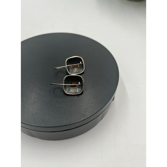 Silpada Sterling 925 Silver Square Bezel Scroll Amber
Earrings W0911 - Picture 5 of 12